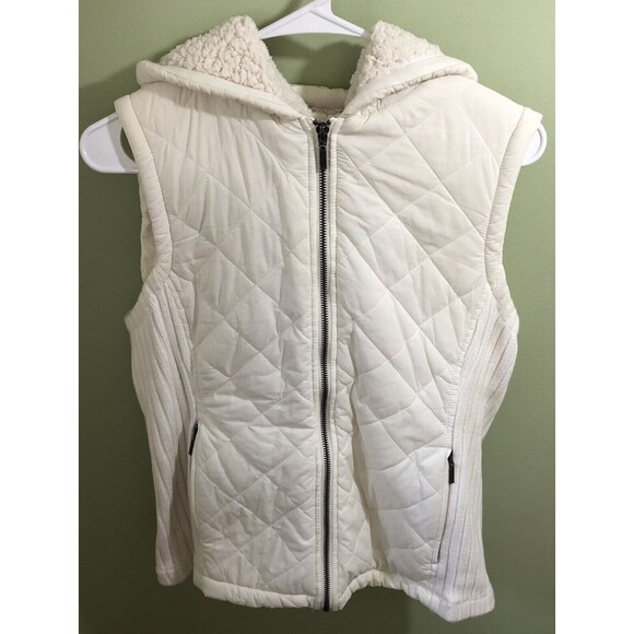 Cambridge Dry Goods Women's Vest Hooded Full Zip White Size Large - Picture 1 of 7